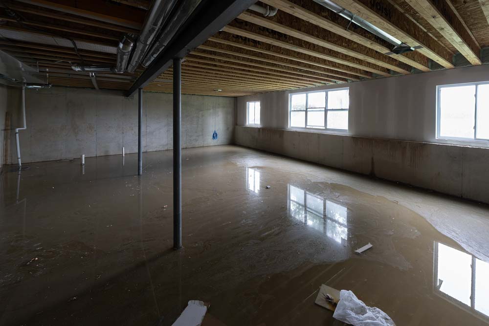 Flooded basement Flooded basement