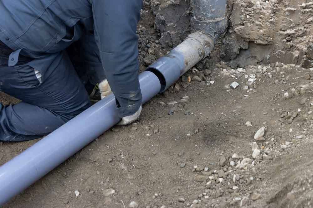 outdoor repiping work in progress outdoor repiping work in progress
