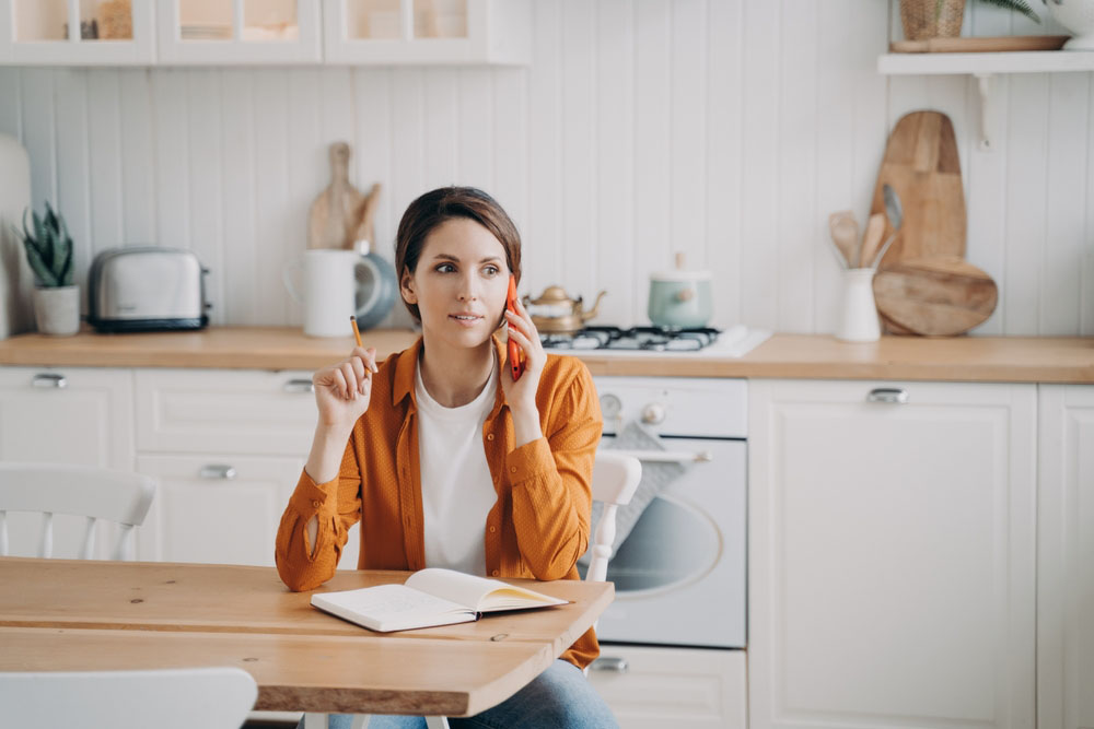 homeowner making inquiries over the phone