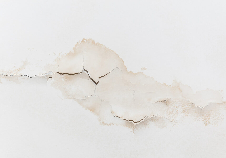 concrete slab with a leak