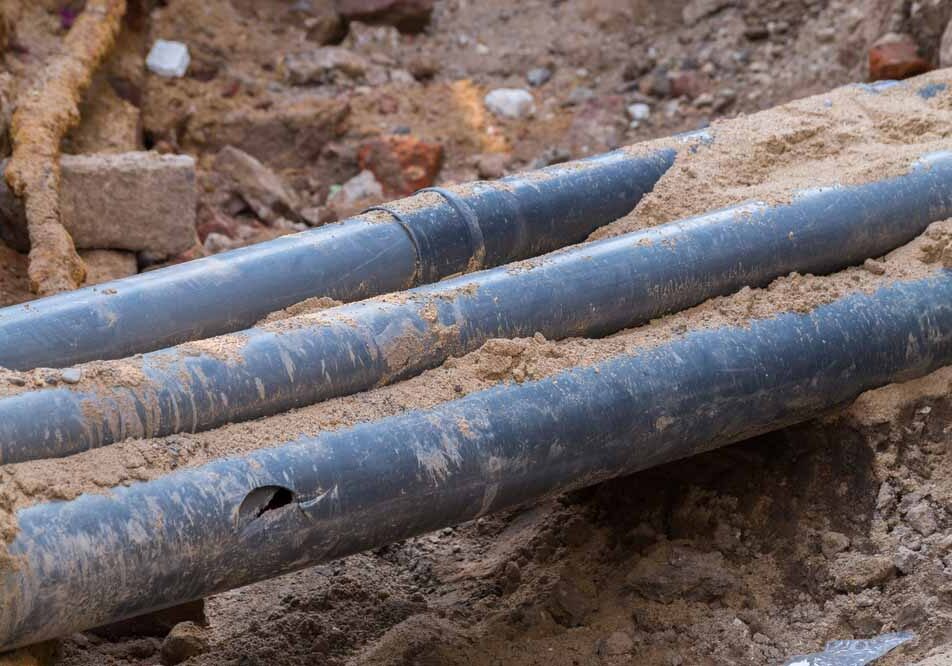 burst or damaged pipes or sewer lines