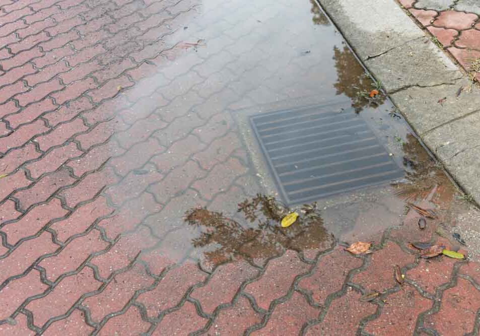 outdoor drain with backup
