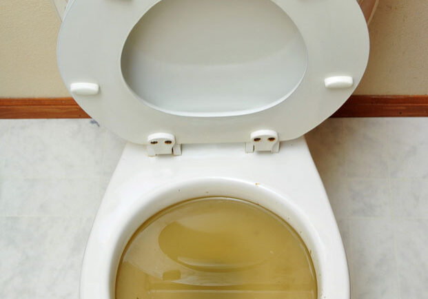 an overflowing toilet