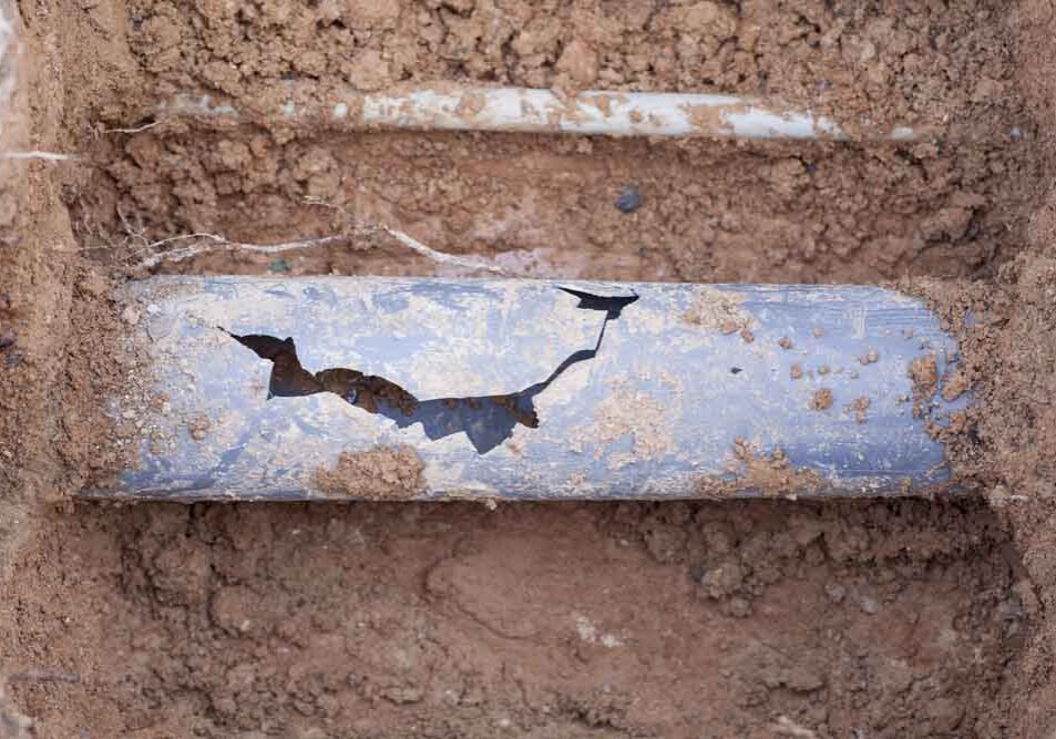 broken sewer line