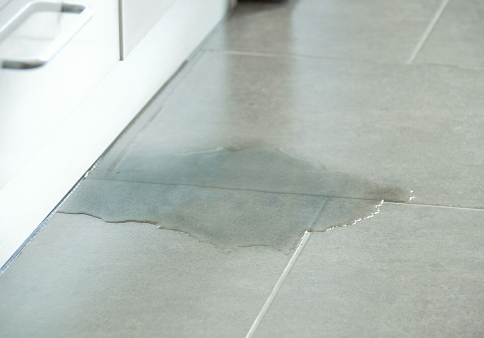 Flooded Floor In Kitchen From Water Leak Renton, WA