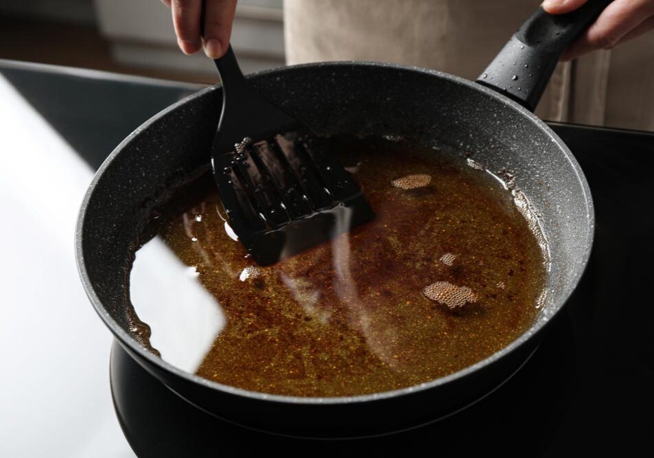 thick grease or used cooking oil